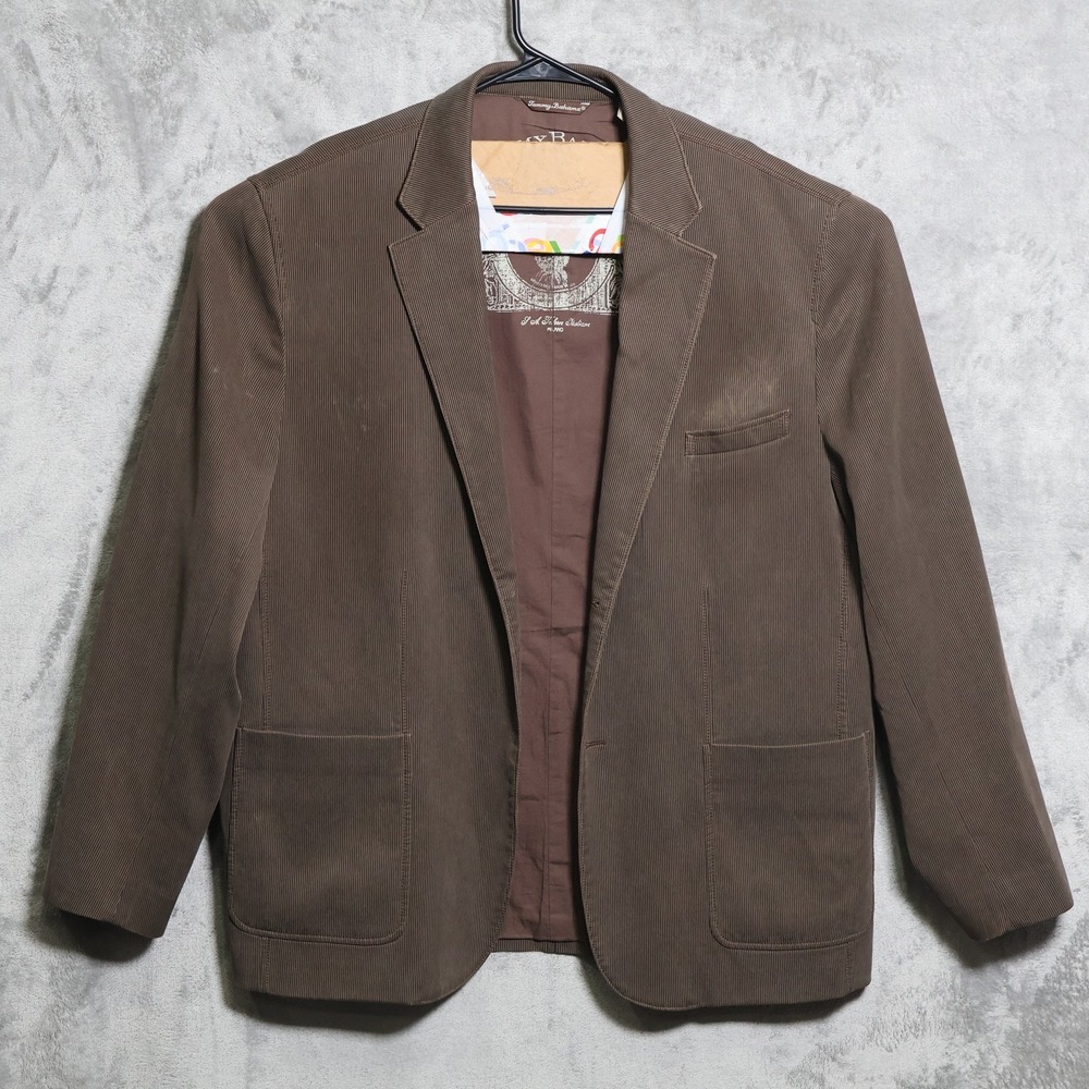 Tommy Bahama Sport Coat Mens 2XL Brown Silk Cotton Corduroy 2-Button